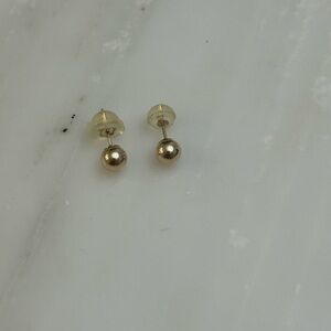 14k Solid Gold Stud Earrings